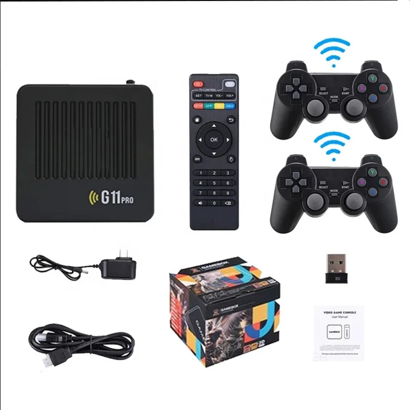 

D G11 Pro Classic Game Box Retro Gaming Console TV 10000 game 4K HD Output Wifi Video Game Console For PS1/PSP/N64