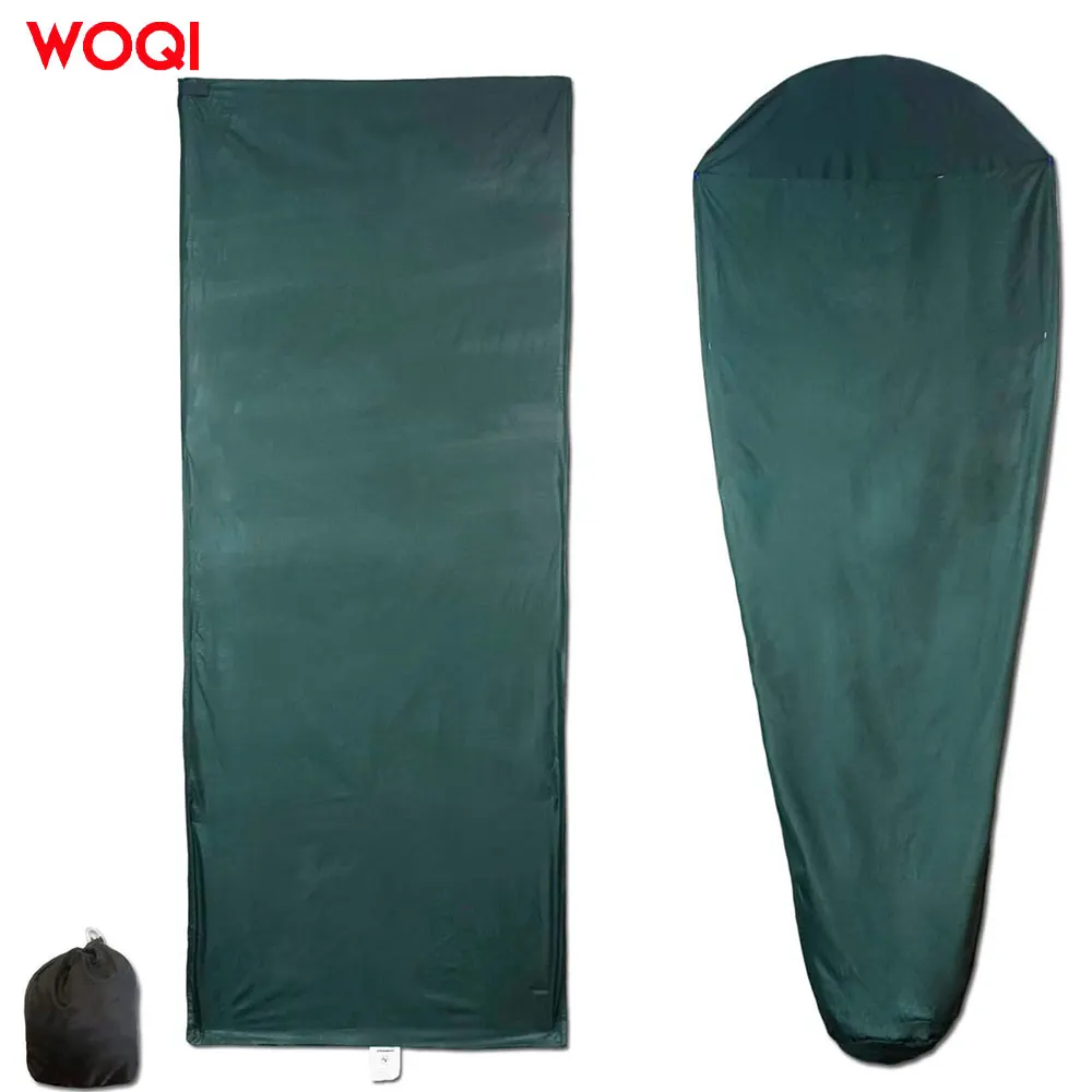 WOQI Comfortable Warm and Easy to Clean Rectangular Sleeping Bag Inner Lining Hotel Bed Sheet Inner Lining