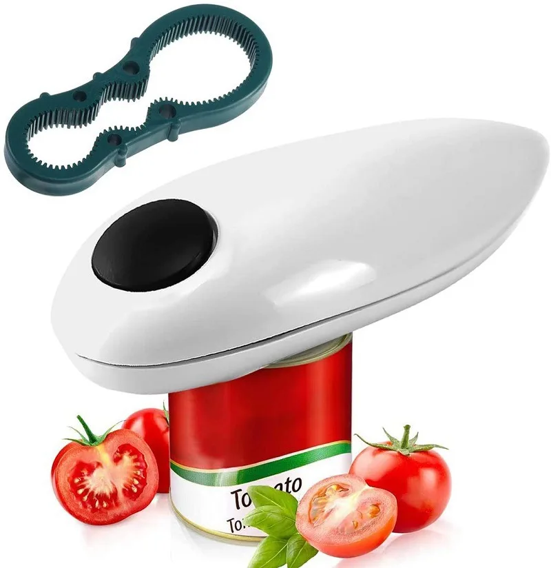 

Kitchen Mama Electric Can Opener Open Your Cans with A Simple Push of Button Smooth Edge Food-Safe Battery Operated Can Opener