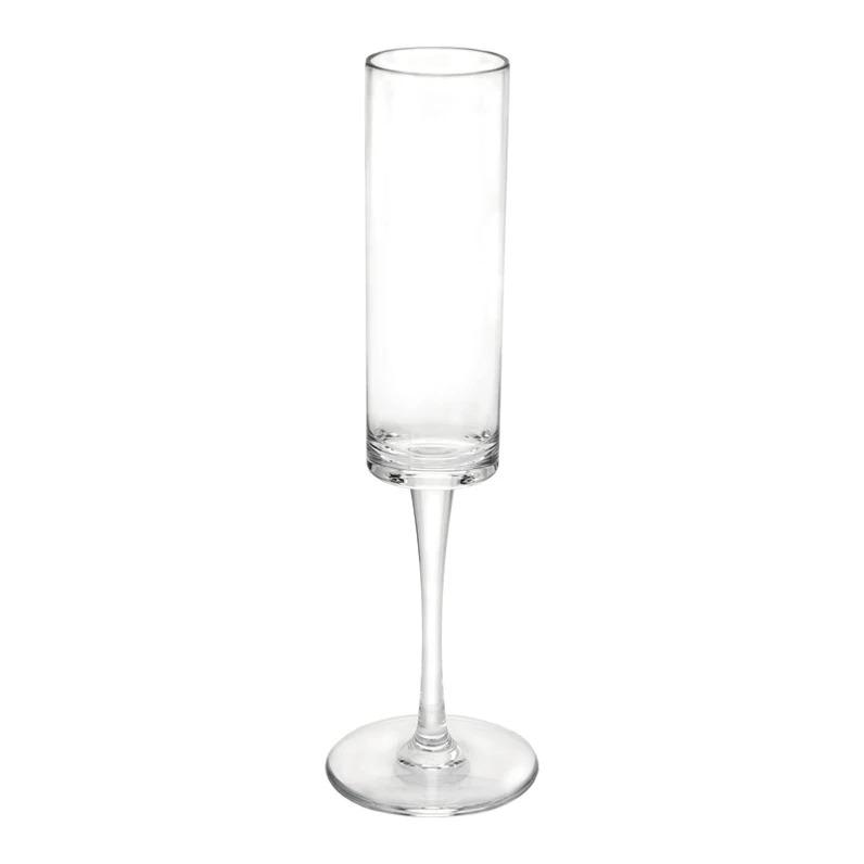 

Wholesale Champagne Glasses Tall Stem Round Tulip Glass 170ml 5.5oz Clear Plastic Champagne Glass