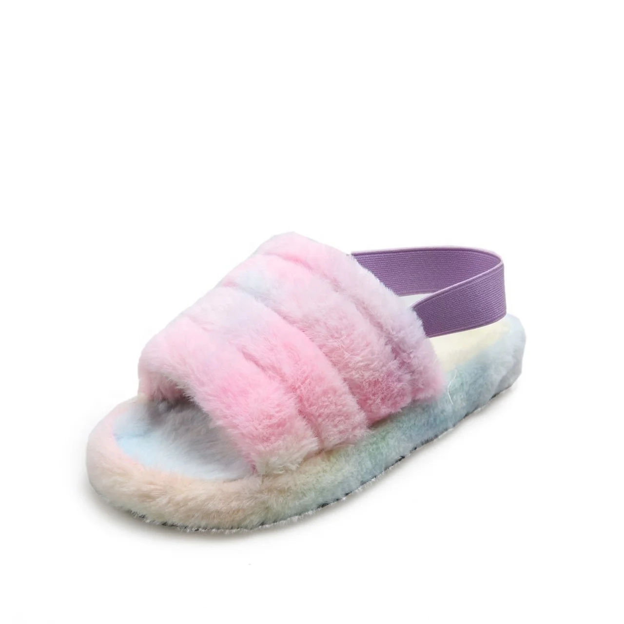 

2021 new style factory wholesale faux fur slides slippers big us size, Picture