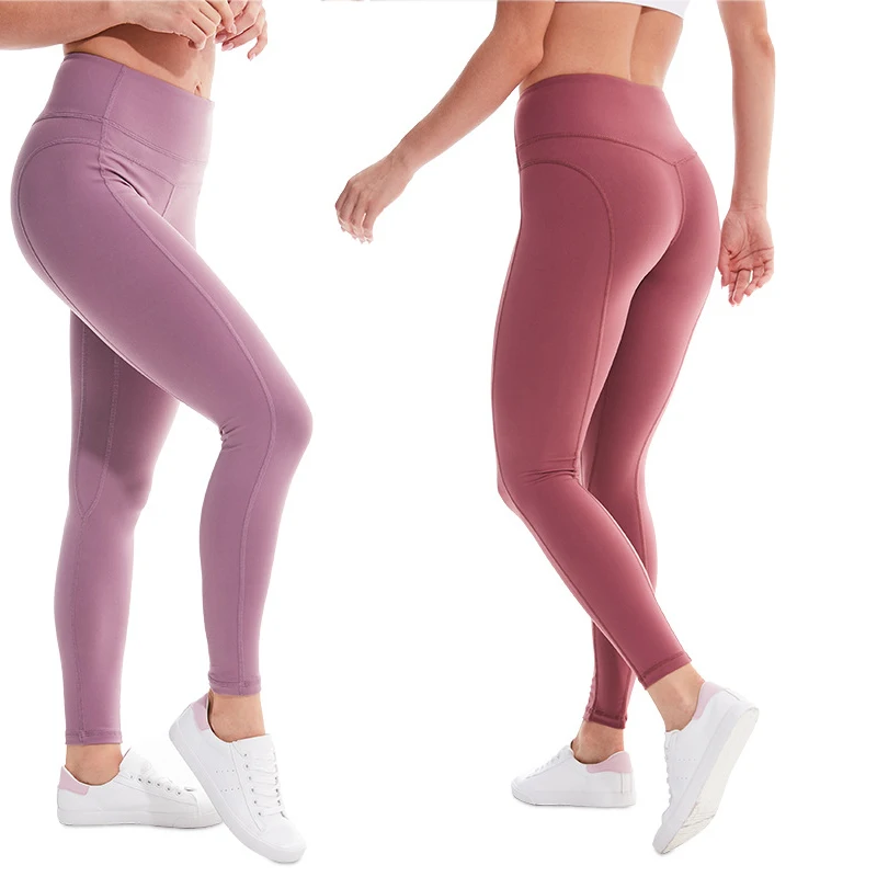 

Nylon high waist fitness clothing women workout yoga pants with pocket, Available