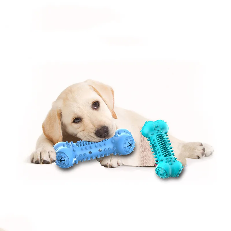 

Popular Pet Toy Molar Cleaning Chewing Toothbrush Dog Toy TPR Bite-resistant Training Bone Stick Dog Chew Toy, Picture showed