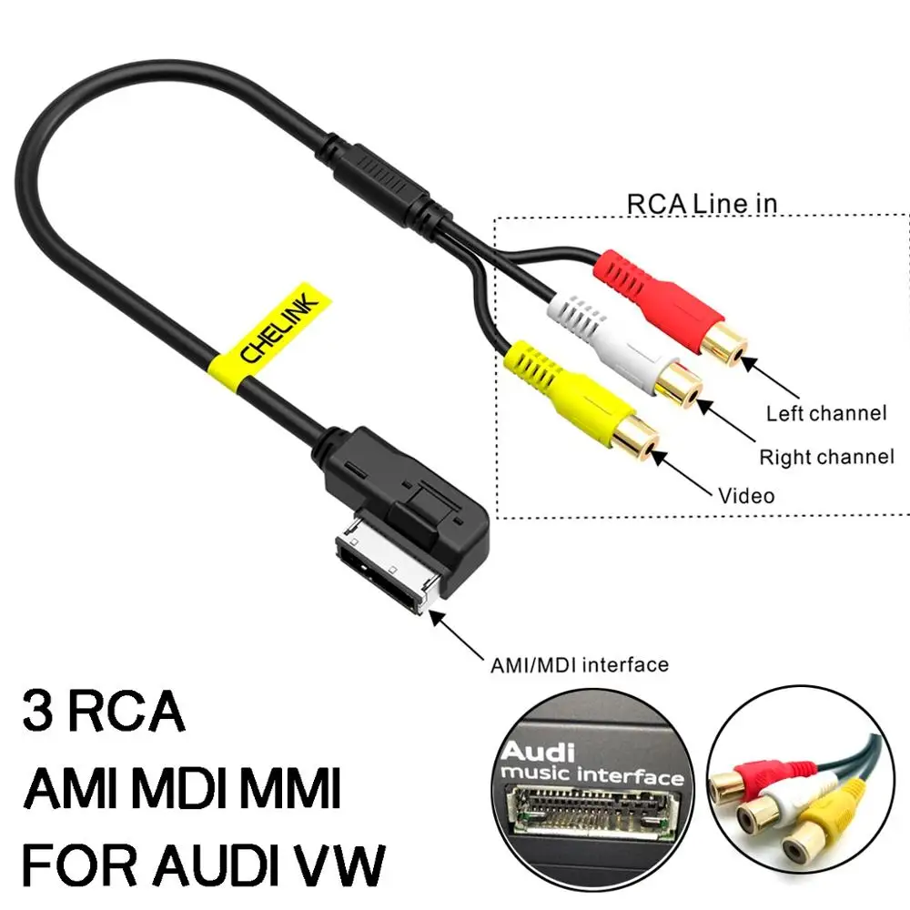 AUDI Q3 Series AMI 4F0051510K For Apple 3gs 4 4s iPhone iPod Audio Cable
