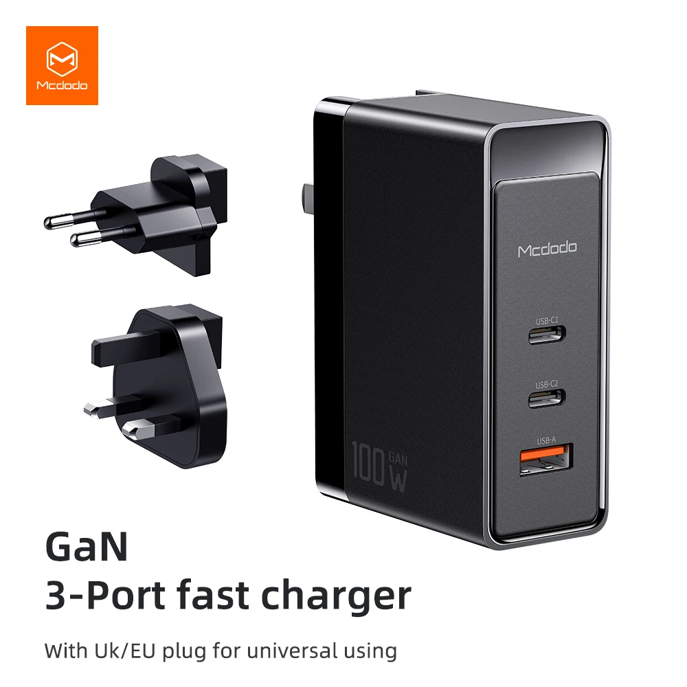 

100W Usb C Mini Charger 3 In 1 Multi 30W 65W Pd Charger Laptop Usb Fast Charging Type C Adapter 100W Gan Charger, Black, white