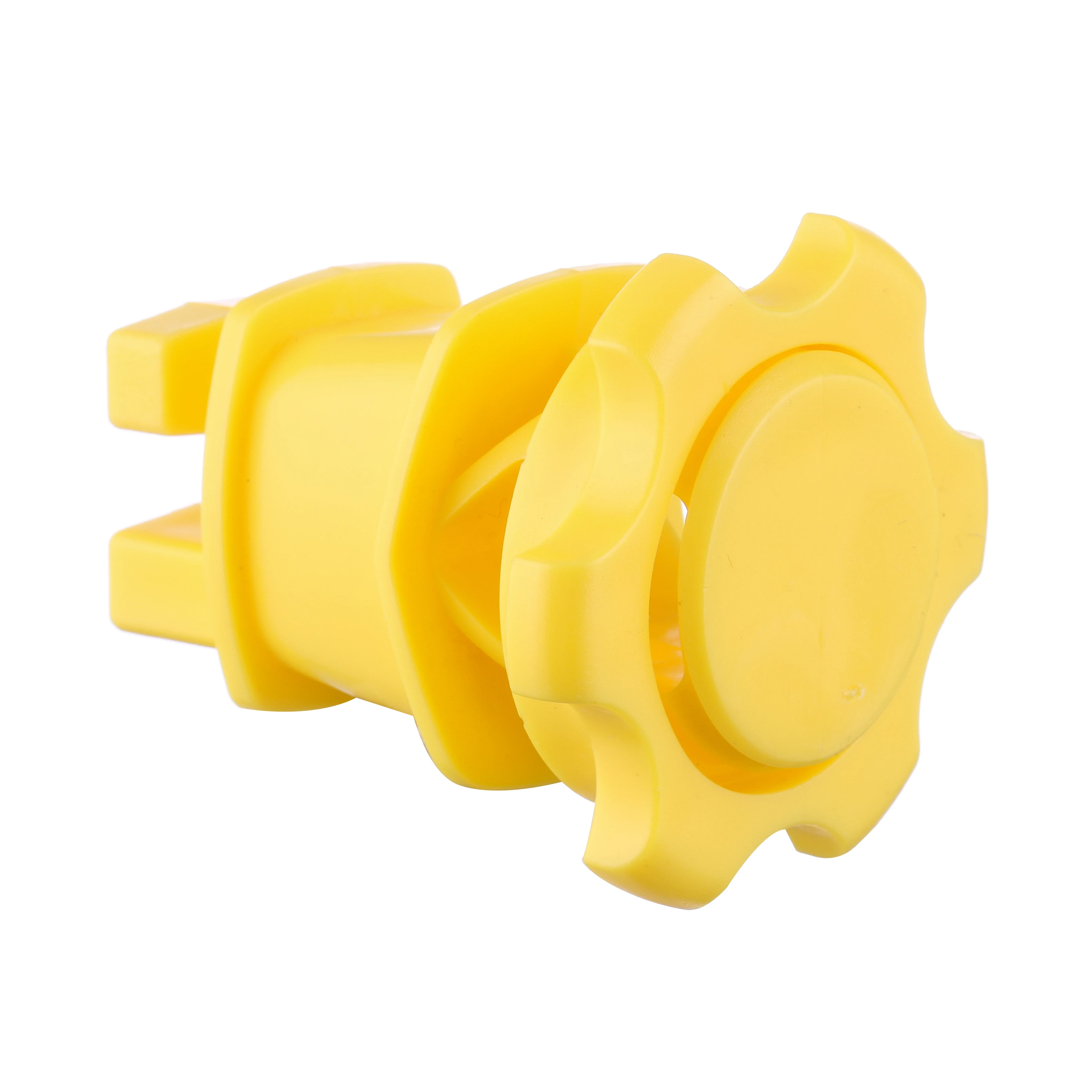 

Electric Fencing Accessories Screw-on Round Post Insulator for Fencing Gates, Yellow