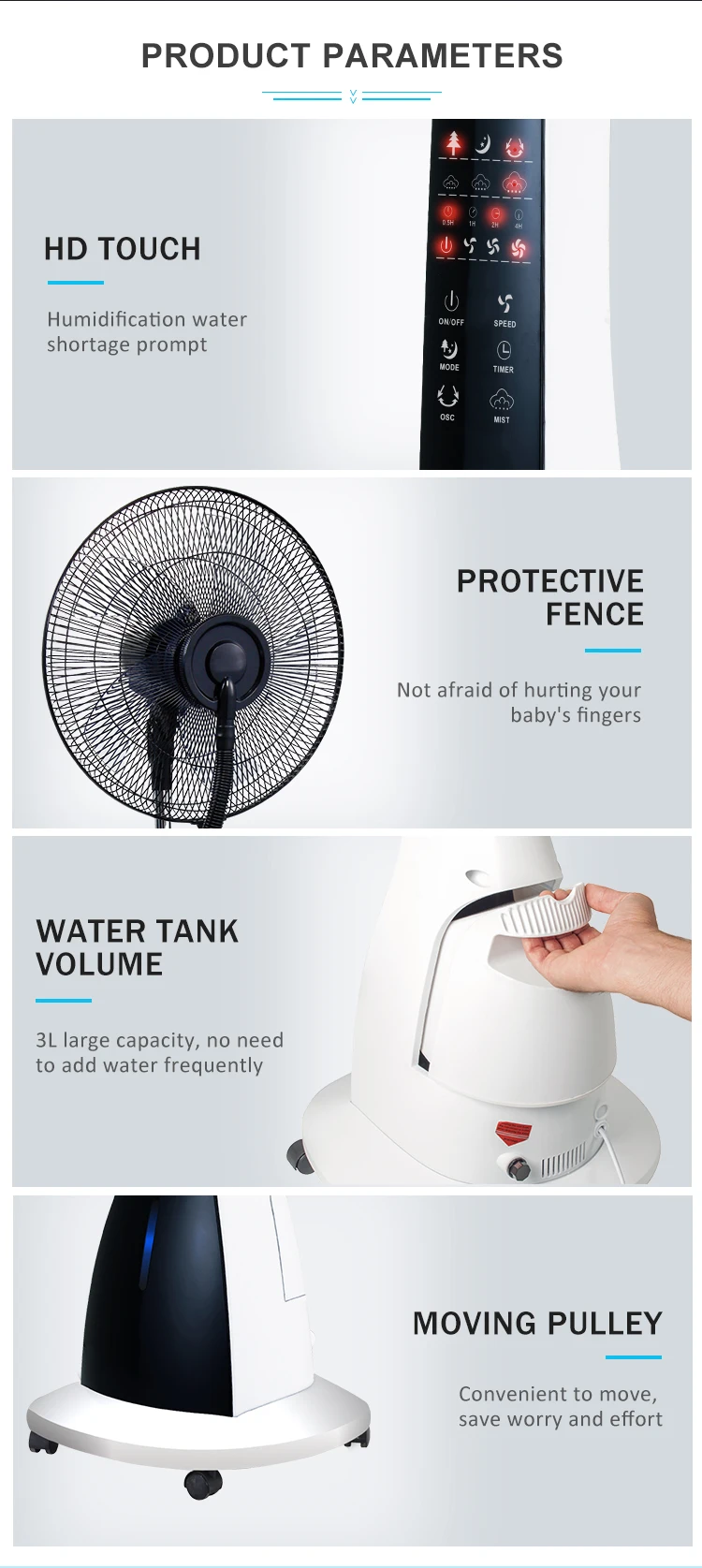 Water Mist Spray Fan, 220, 90 - detail 10