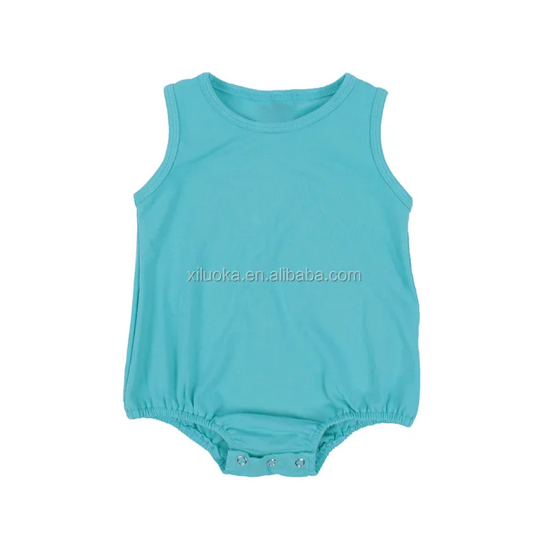 

Turquoise Infant Baby Clothes Sleeveless Jumpsuit Boys Cotton Baby Boys Romper, Picture