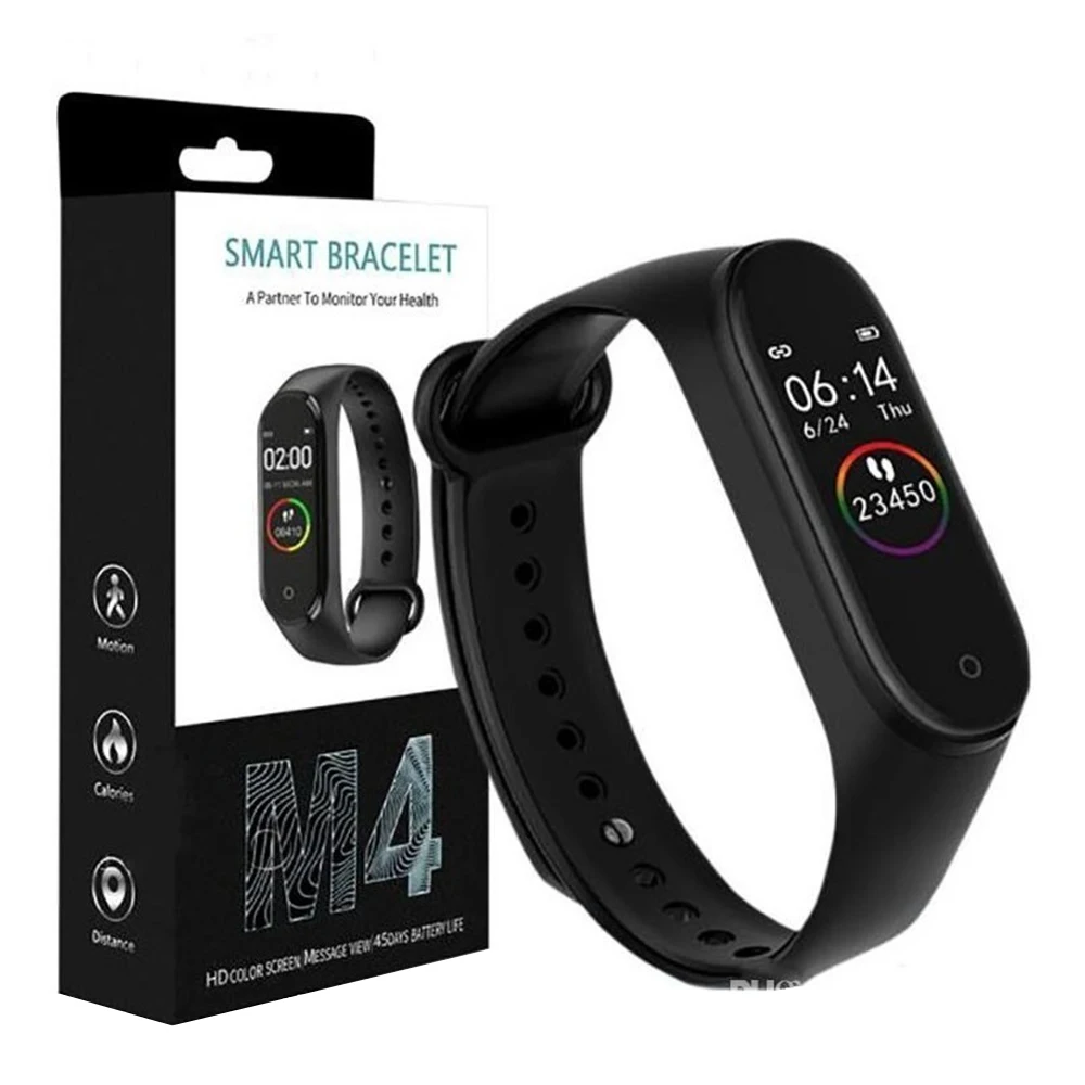 for Woman Wrist Watch Blood Pressure Smartwatch IP67 Waterproof M4 Fitness Smart Bracelet Watch for mi band smart watch