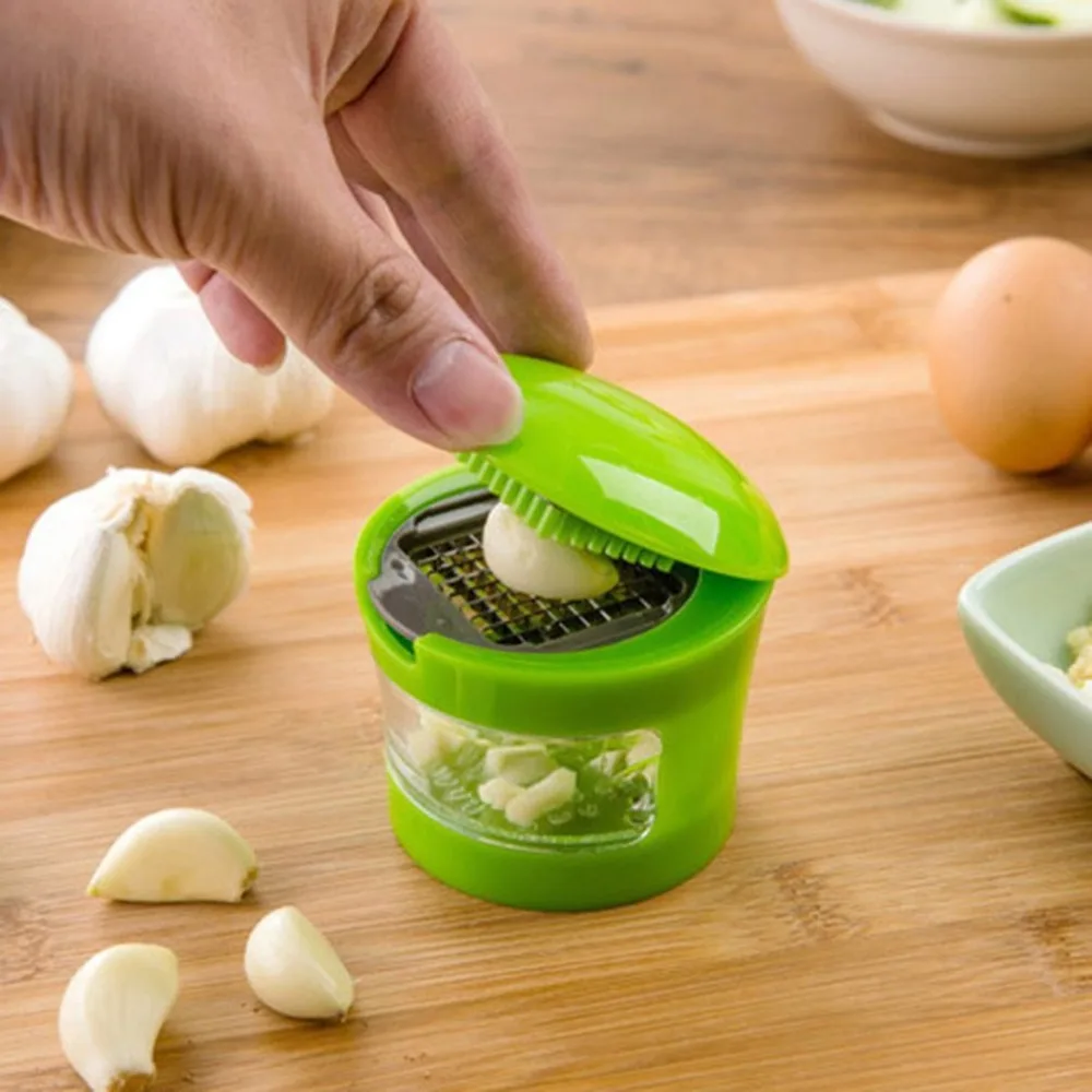 

Kitchen Innovations Garlic Peel Garlic Press Crusher Mincer and Storage Container Garlic Chopper Kitchen Tool, As photo