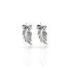 Funky 925 Sterling Zircon Cheap Leaf Engagement Silver Stud Earring