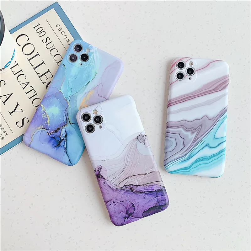 

Marble Design Eco Designer Phone Cases Fashion for iPhones Soft IMD Back Cover