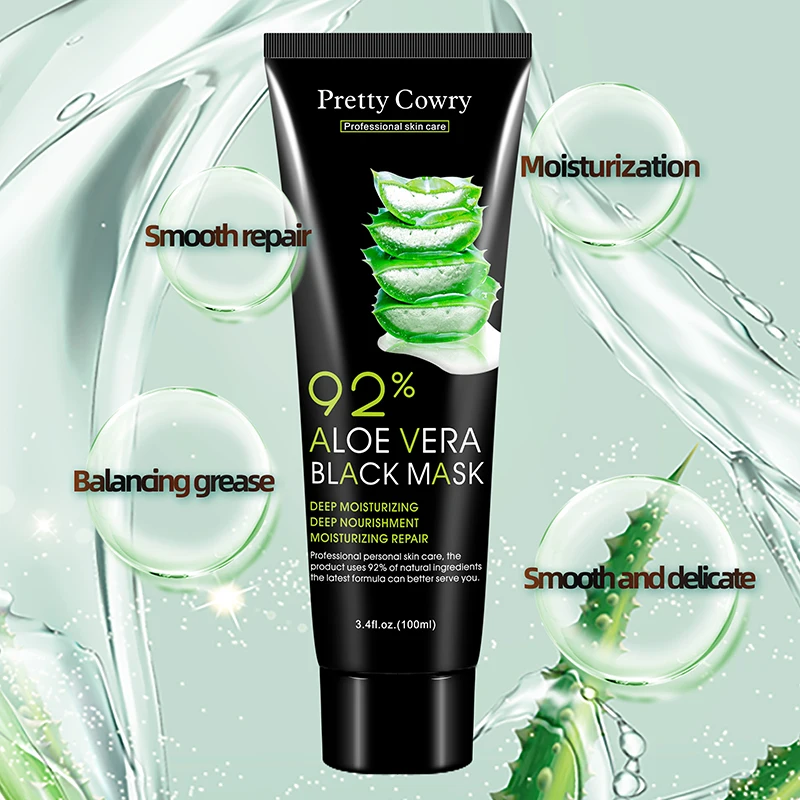 

pretty cowry moisturizing cleans pores soothes Aloe peeling black mask