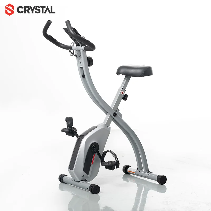 

SJ-203 Home Gym Equipment Indoor Body Fit Magnetic Folding X Bike exercise bike, Silver