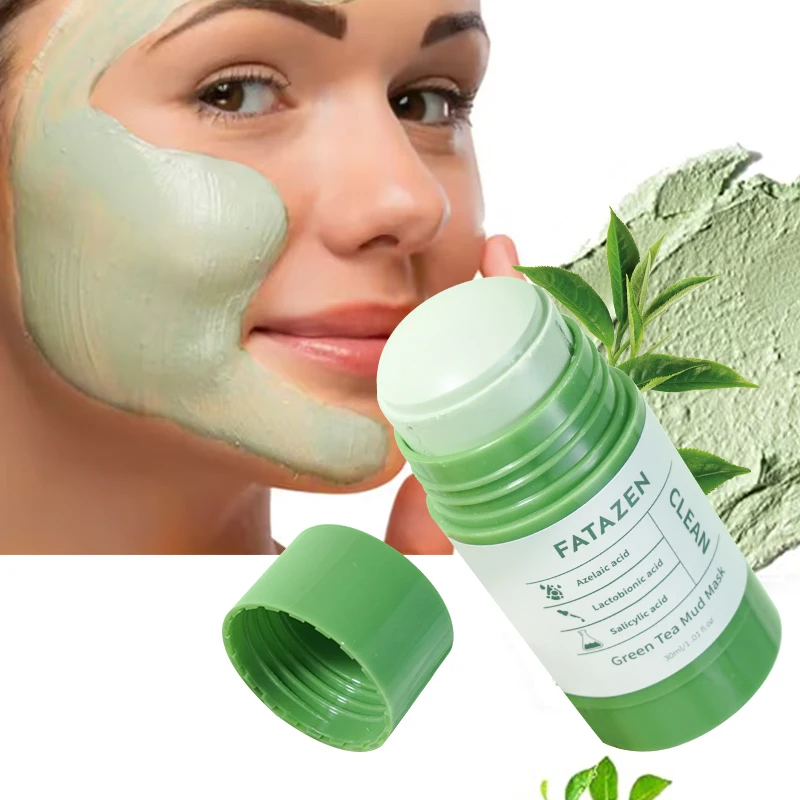 

Custom Face Clay Mask Stick Facial Green Tea Purifying Stick Mask Facial Clay Mud Solid Green Tea Mud Mask
