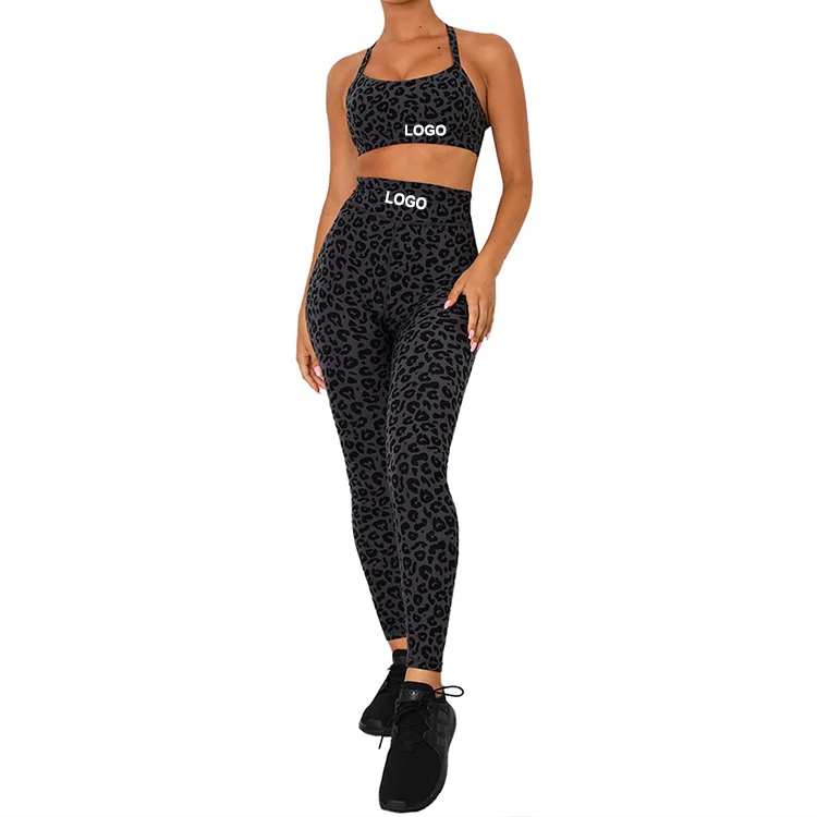 

2021 Hot Sale Yoga Pants Fashionable Women Activewear Ecofriendly Bamboo animal print leggings, Yoga sets 2021