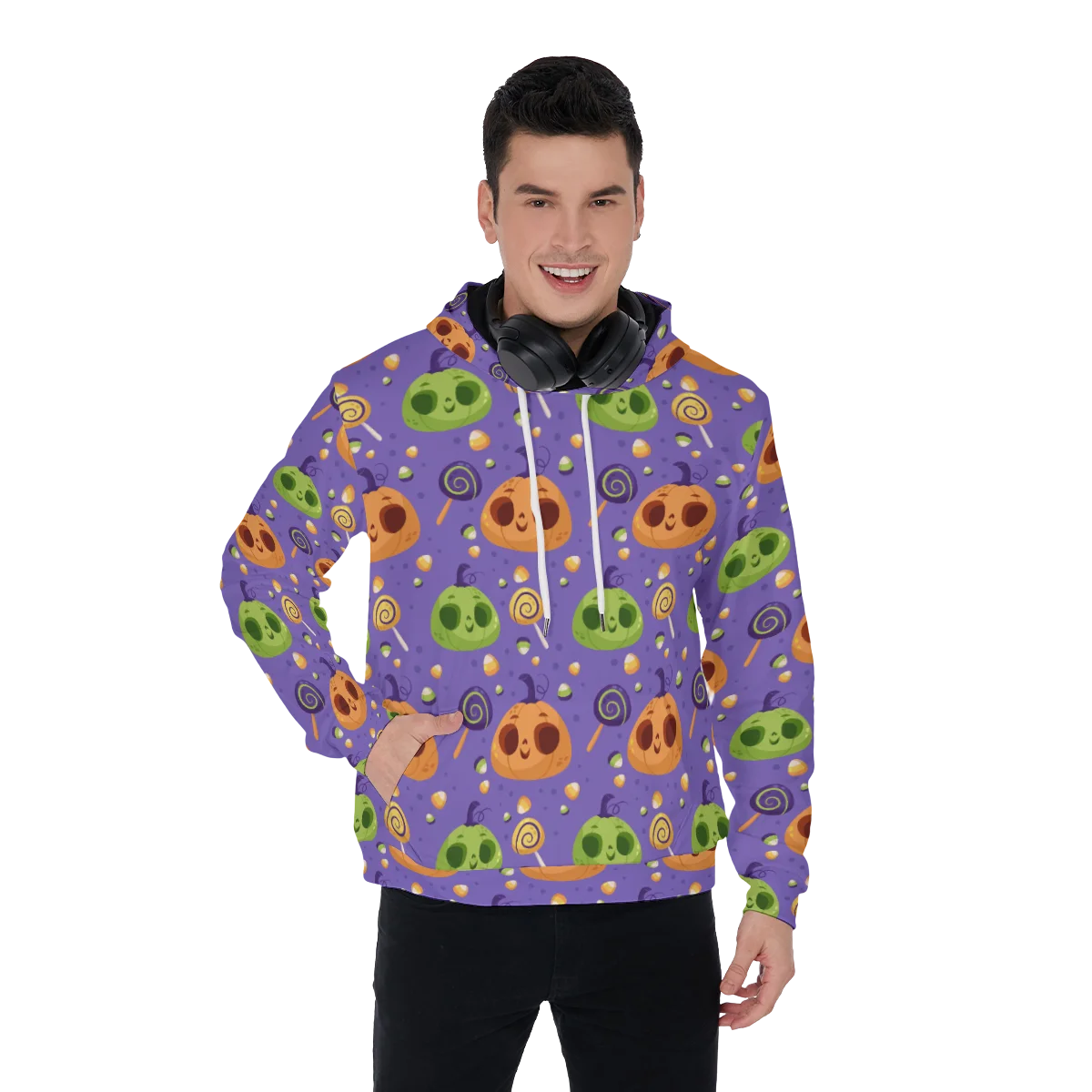 

Custom Heavyweight Trending Hoodie Pullover Unisex Halloween Pumpkin Sweatshirt, Customized color
