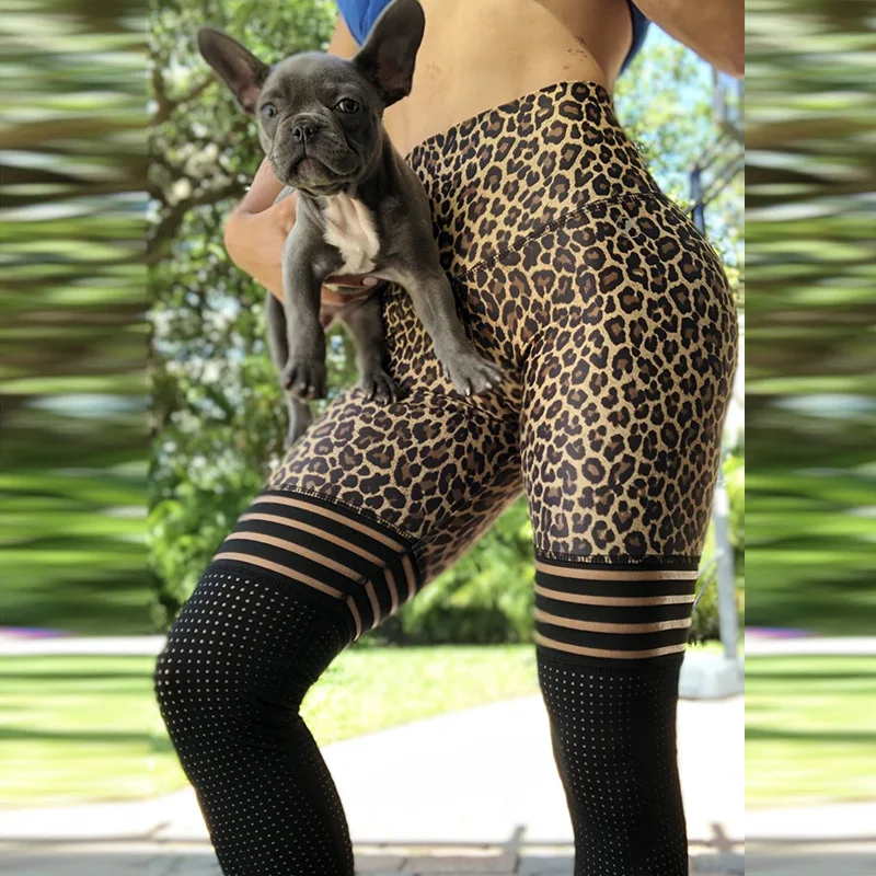 

Fashion New Style Leopard grain together High Waisted Tight Seamless Yoga Leggings For Women, Customized colors