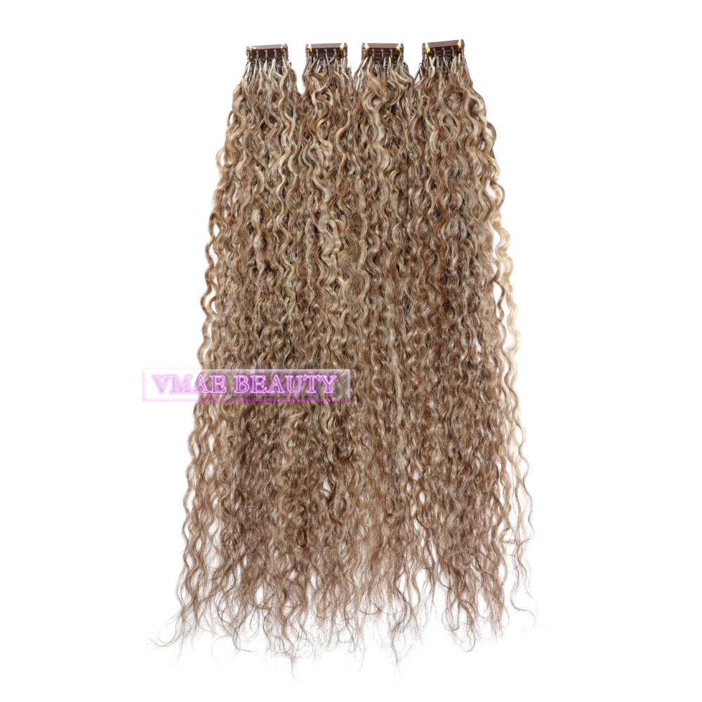 

VMAE 11A European Hair Water Wave P#4-22 Raw Virgin Cuticle Aligned 6D Human Hair Extensions