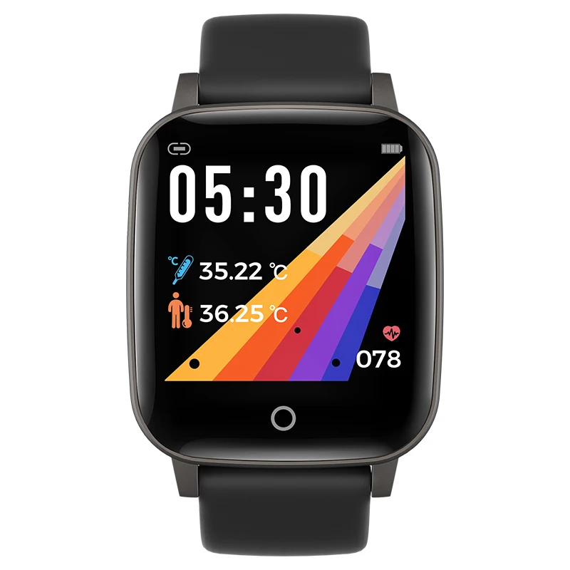 

Smartwatch with temperature blood pressure and heart rate waterproof step counter smart watch