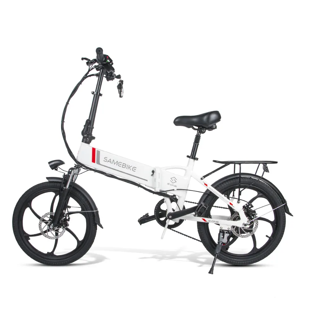 

[EU Stock]Samebike 20LVXD30 Portable Folding Smart Electric Moped Bike 350W Motor Max 35km/h 20 Inch Tire - Black