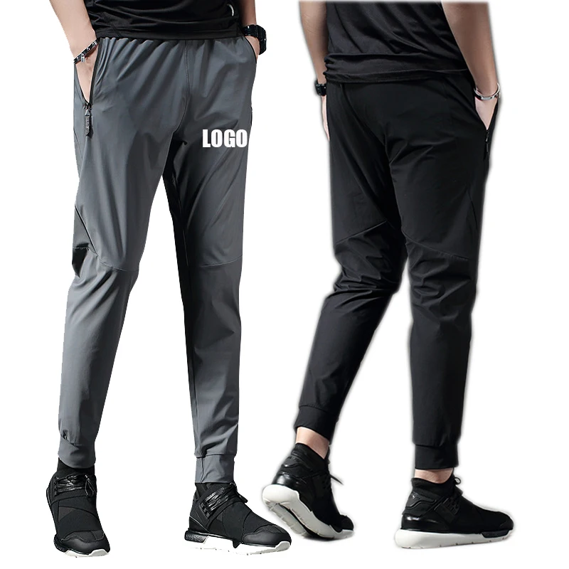 

Zipper Pocket Quick Dry Track Pants Four Way Stretch Patchwork Men Sport Pants