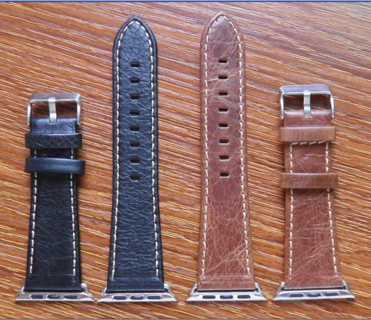 

MJM-9026 wholesale low price Apple watch band leather for iphone iwatch strap genuine leather apple watch leather strap, Customized