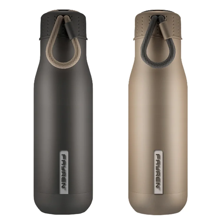 

FAYREN Double Wall Vacuum Insulated Stainless Steel outdoor sports Water Bottle Flask with leak-proof Lid, Customized colors acceptable