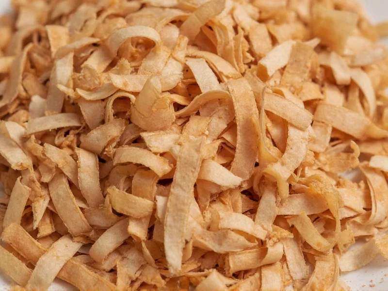 Close-up of wood shavings from hand plane