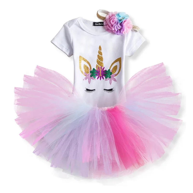 

Product Trends Toddler Kids Clothes Baby 1st Birthday Outfits First Birthday Dress Unicorn DGRT-008