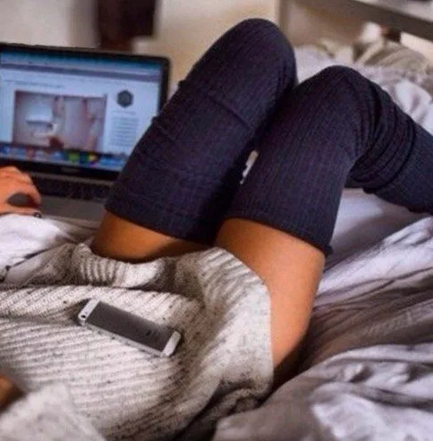 

Wholesale Women Socks Long Cotton Stockings Sexy Over Knee Thigh High Socks, As picture