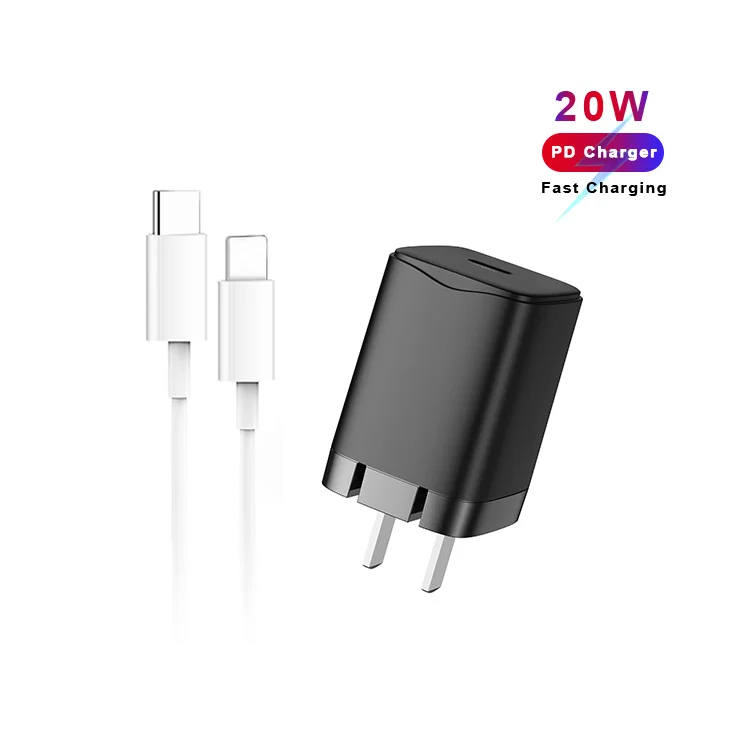 

USB C Charger Phone Charger Fast 20W PD USB C Wall Charger C to C Cable, Black white