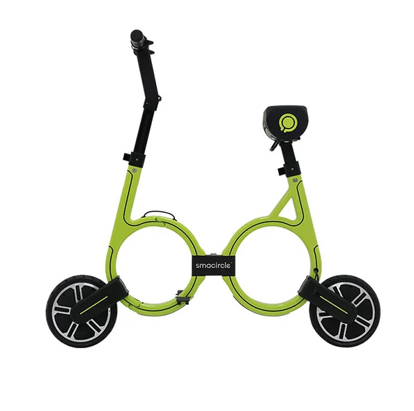 

Smacircle Newest Electric Bike Portable 2-wheel 20km/h mini Folding Electric Bicycle, Blue / orange