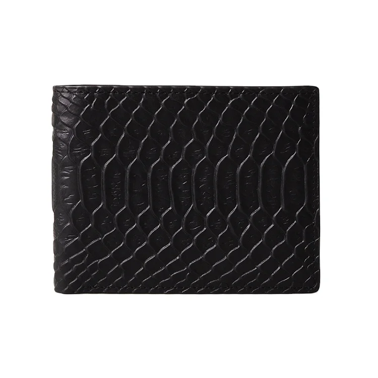 

Luxury fashion python pattern genuine cowhide leather wallet mens genuine leather wallet