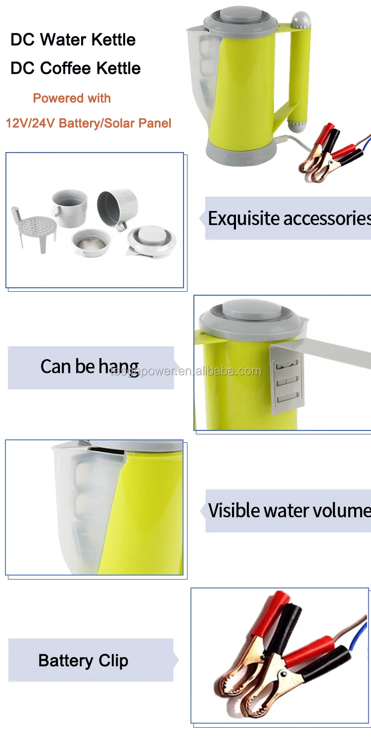 Portable Jug 24v Electric Water Kettle With Teapot Set Powered 24v