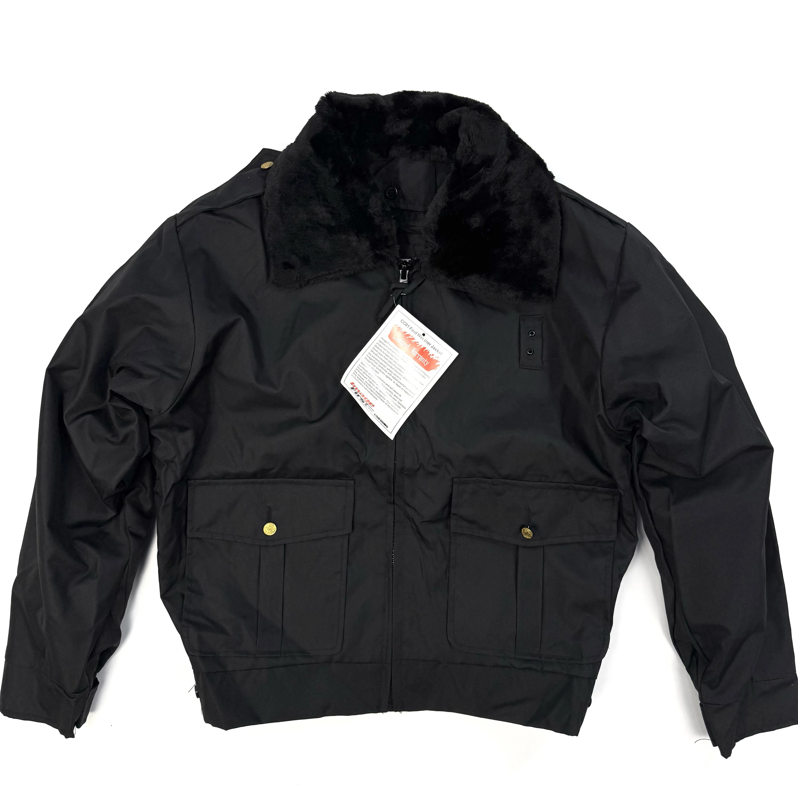 American Retro Classic Design Guard Uniforms New Bomber Jacket with Detachable Fur Liner Collar for Winter Use Designed Shirley