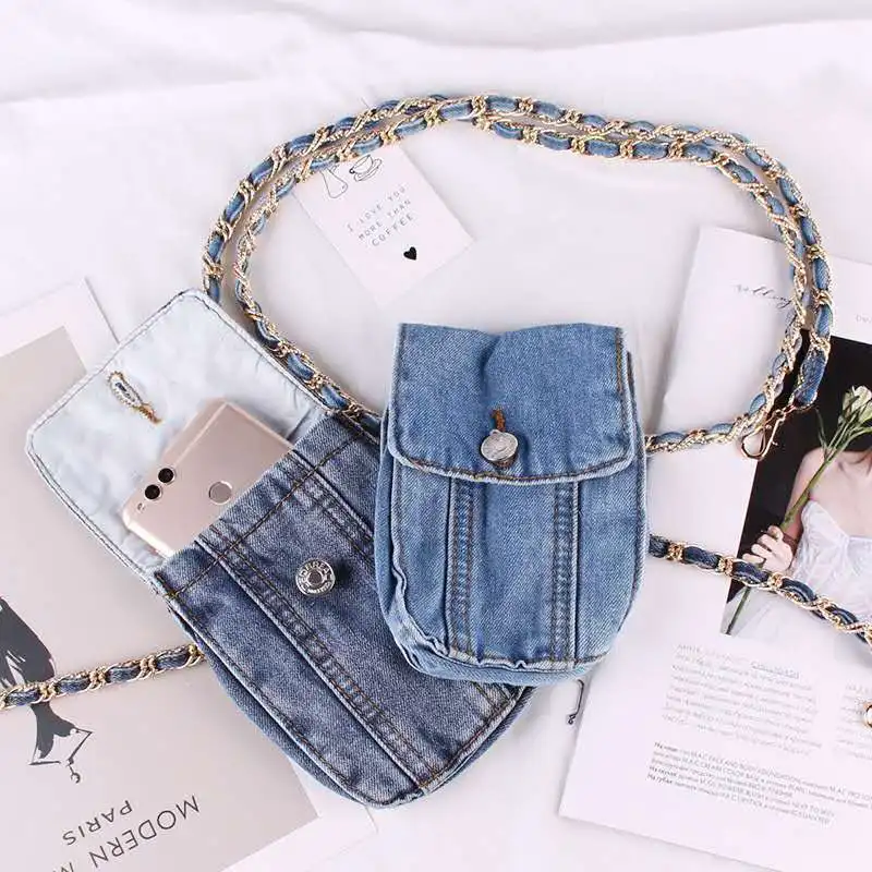 

Hot Selling chain wallet crossbody belt pouch customized oem outdoor style waist bag fashion designer women fanny pack ladies, Blue,blue gray