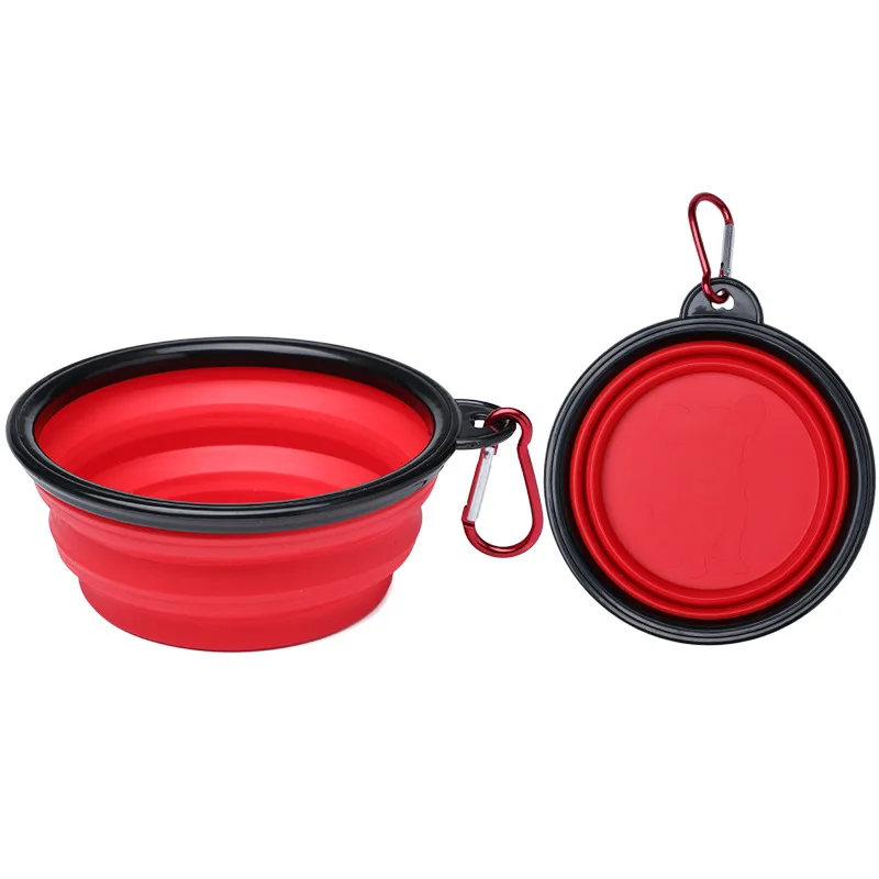 

Free Sample Custom Silicone Pet Water Bowl Collapsible Travel Foldable Dog Bowl, Optional
