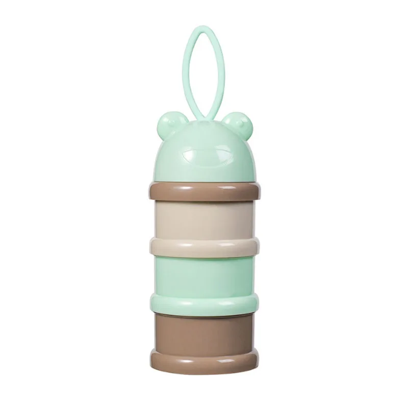 

Plastic Portable 3 Layer Baby Feeding Milk Powder Dispenser Case, Blue