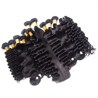 

Free Shipping!!! Factory Price Virgin Human Cuticle Aligned Hair Bundle Deals Straight Wave Curly WIth Hair Clips And EyeLashes