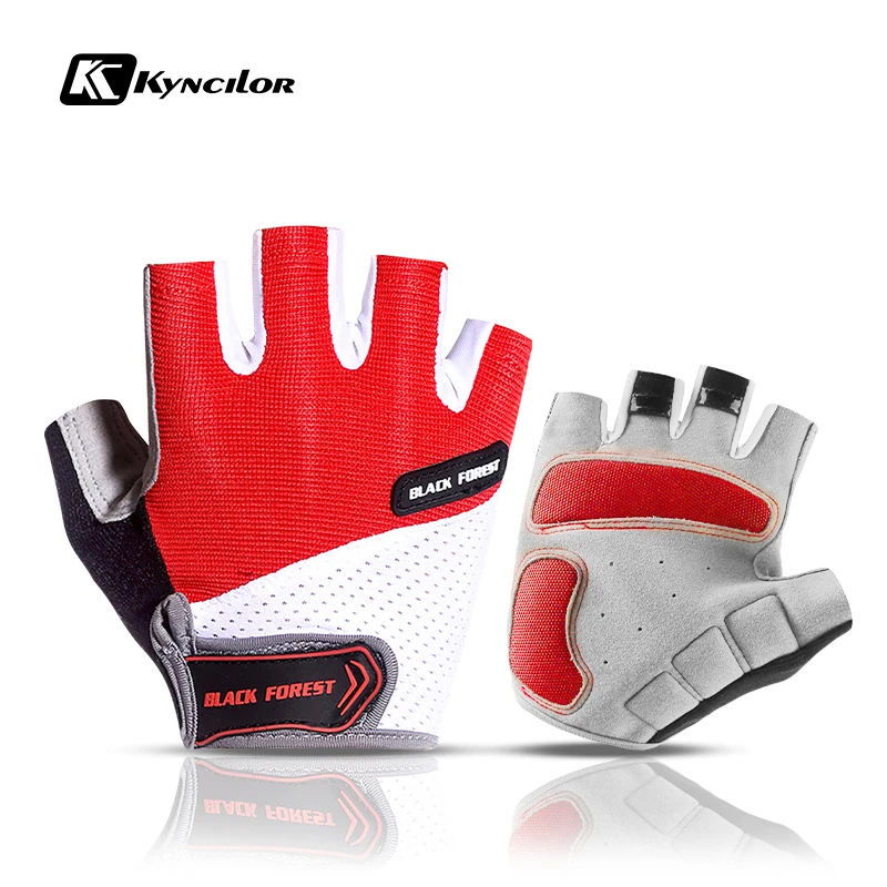 

Kyncilor Cycling Gloves Touch Screen GEL Bike Gloves Sport Shockproof MTB Road Full Finger Bicycle Glove For Men Woman, Black, red, blue