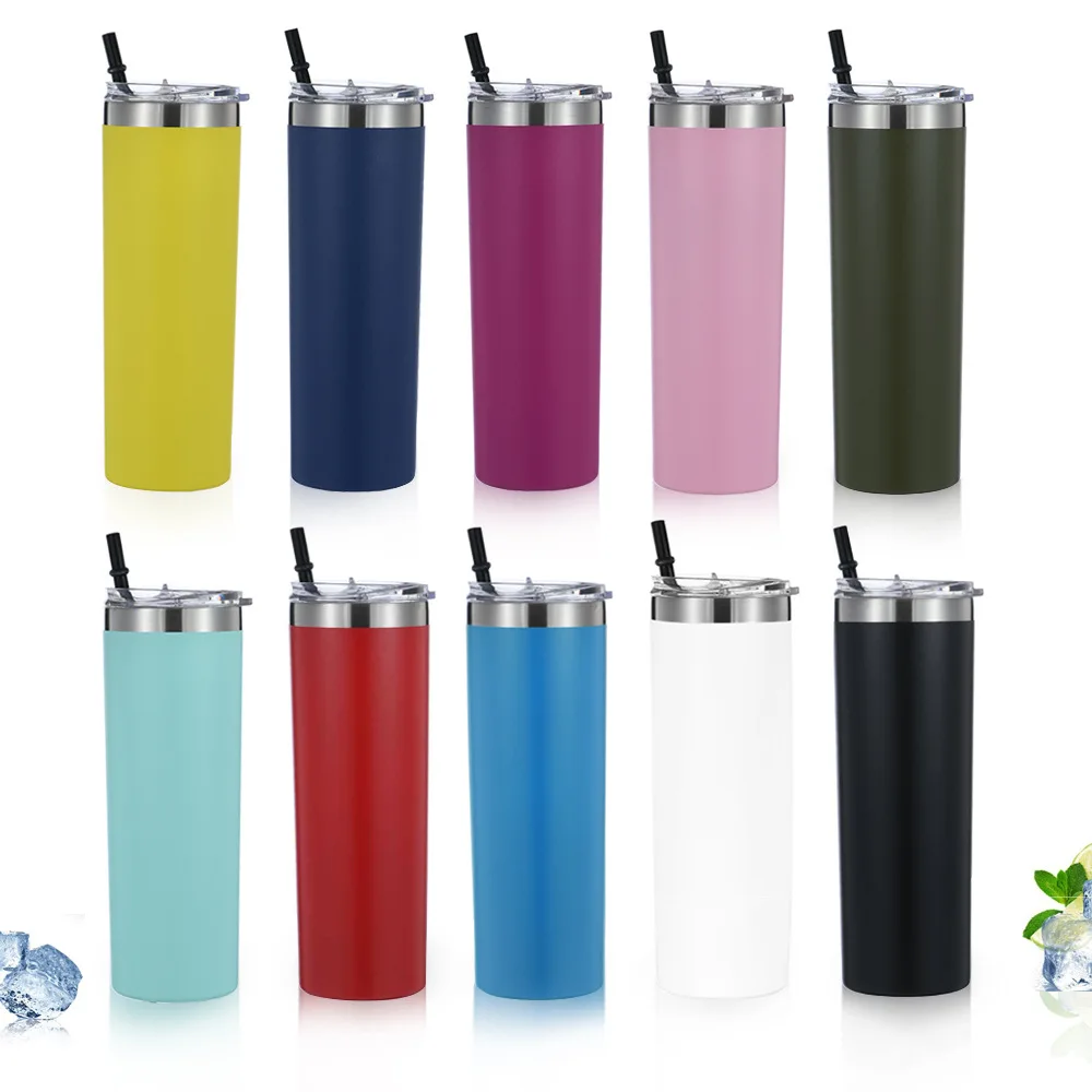 

Mikenda tumbler cups multicolor 20oz 600ml double walled vacuum insulated wholesale stainless steel tumbler with lids
