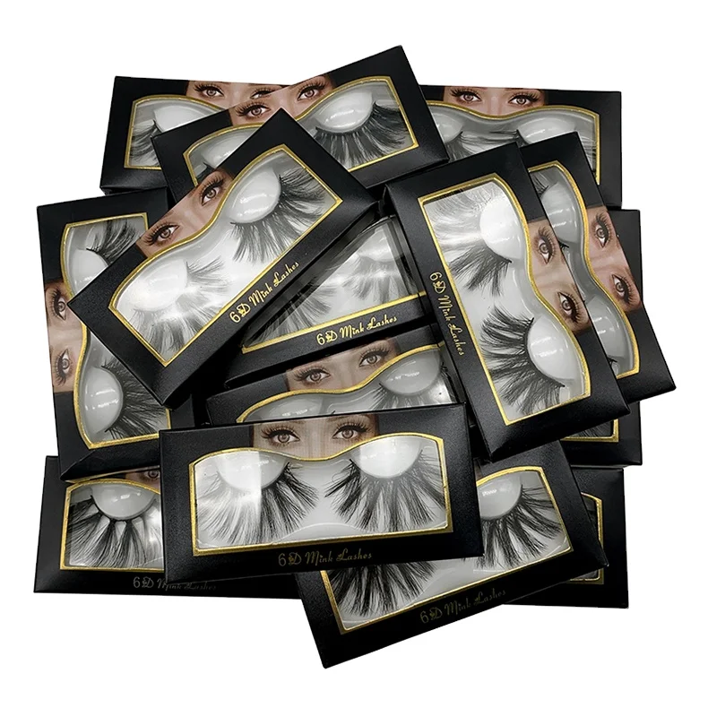 

Wholesale 6D Three-dimensional 25 mm 5d mink eyelash Thick Cross-border OEM Eyelash, Customized color