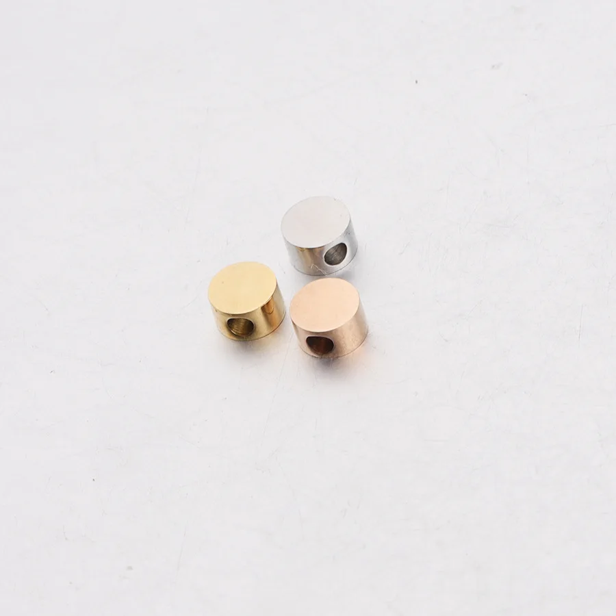 

5mm DIY Custom Jewelry Findings Accessories Making Blank Stainless Steel Round Pendant Charm Beads Spacer For Necklace Bracelet, Gold,rose gold,silver