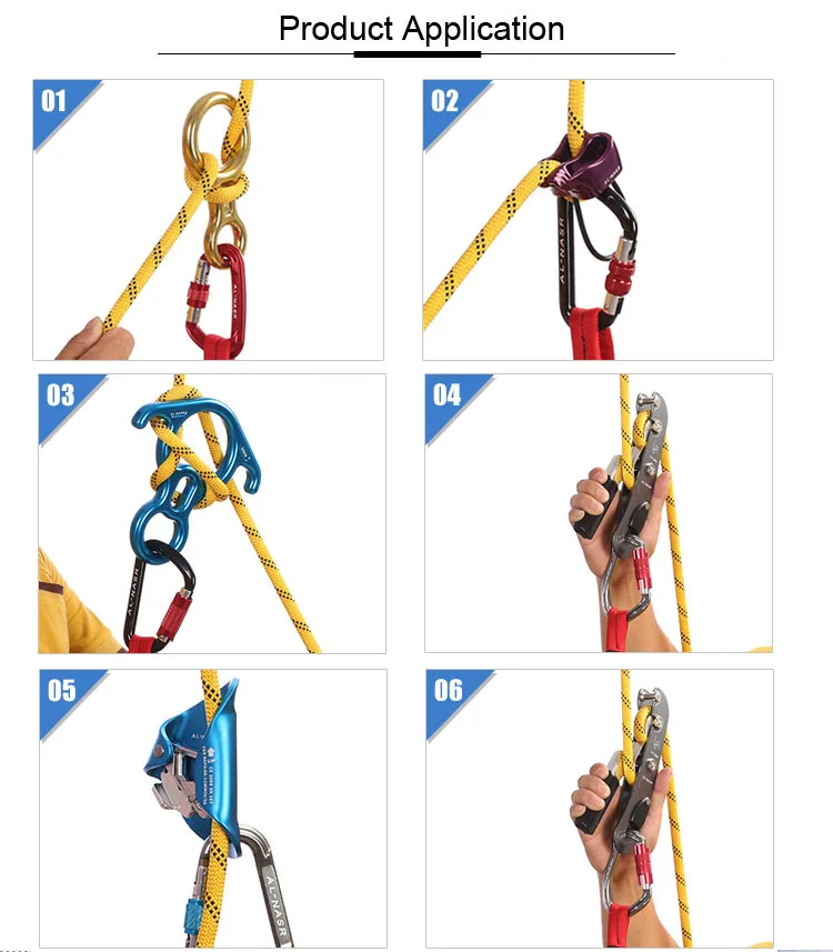 Beatiful High Strength Earshaped Rock Climbing Carabiner By Aluminum