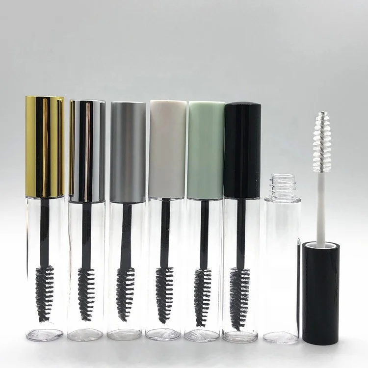 

Fuyun High End PET Round Mascara Bottle Container Empty Mascara Wand Tubes with Mulity Colored Brush ABS Lid