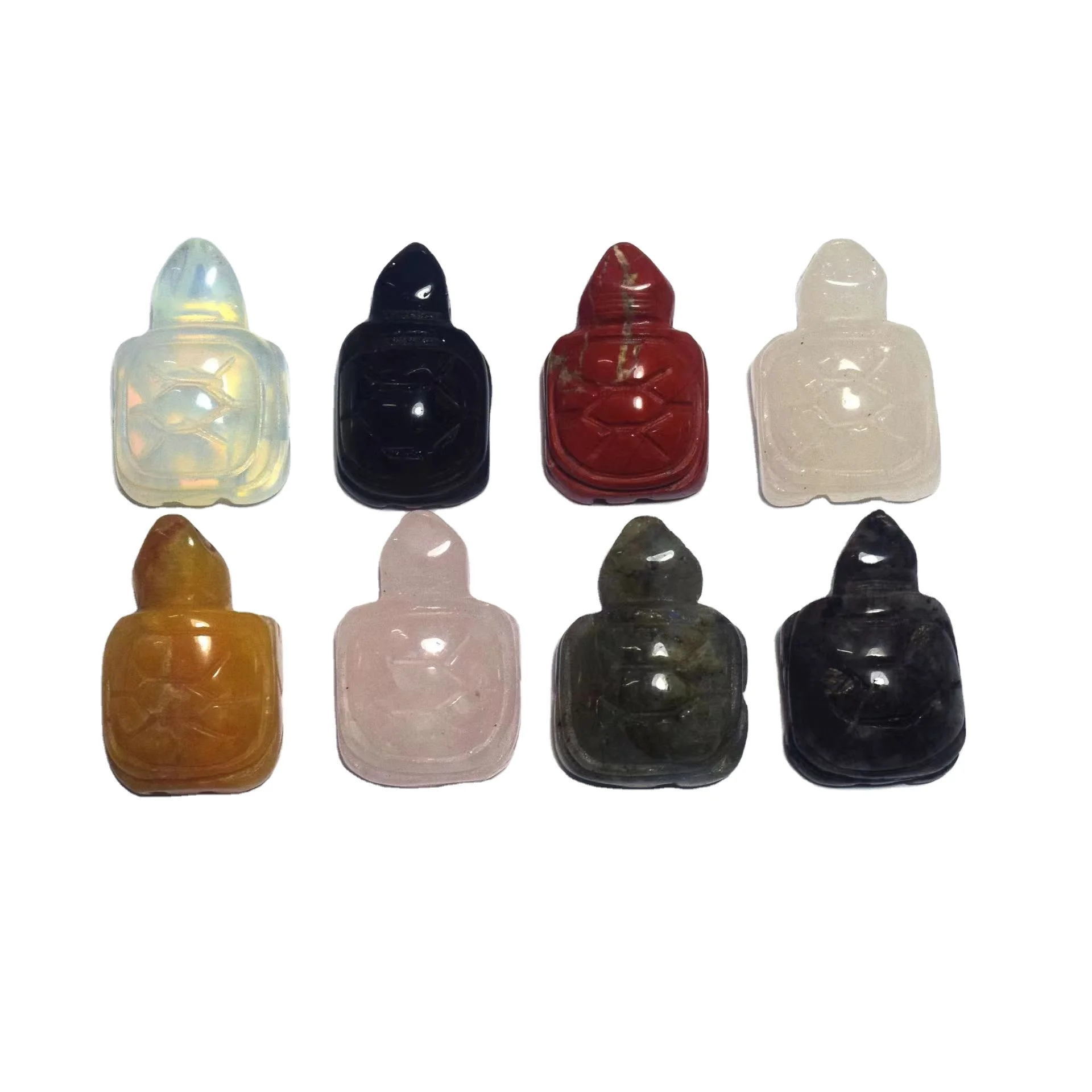 

Wholesale Hot sale Natural Quartz Carved Cute Animal Turtle Healing gemstone Crystal Tortoise Animal Carving for gift