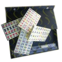 

Wholesale a2 mahjong set games mah jong tiles with beautiful dice case ruler racks(yellow/ivory)