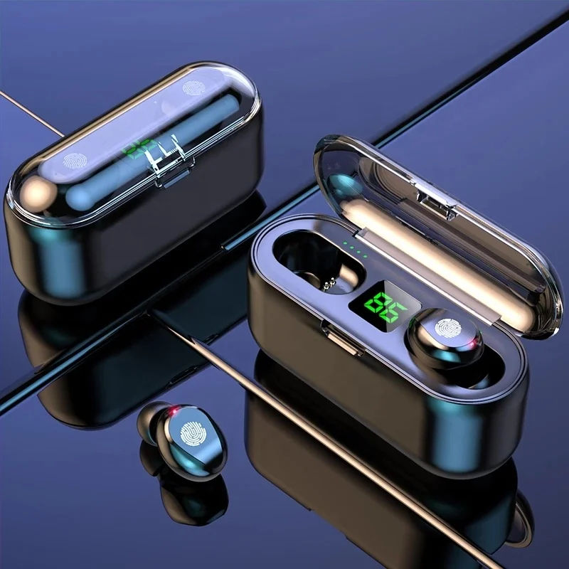 

2021 F9 TWS BT Call Wireless earphone Earbuds Sports Android Phone Headset Touch Control earphones headphones For iphone