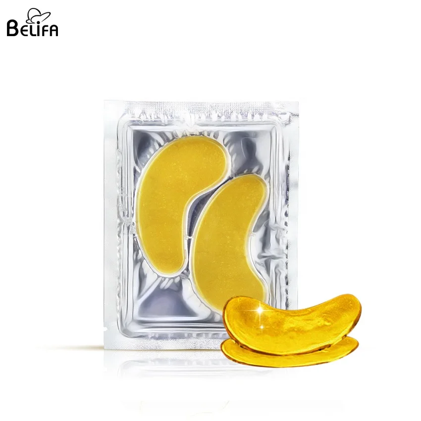 

Belifa the best anti wrinkle eye pads collagen 24K gold eye mask rejuvenating collagen mask skin care around the eyes, Gold/white/black/pink